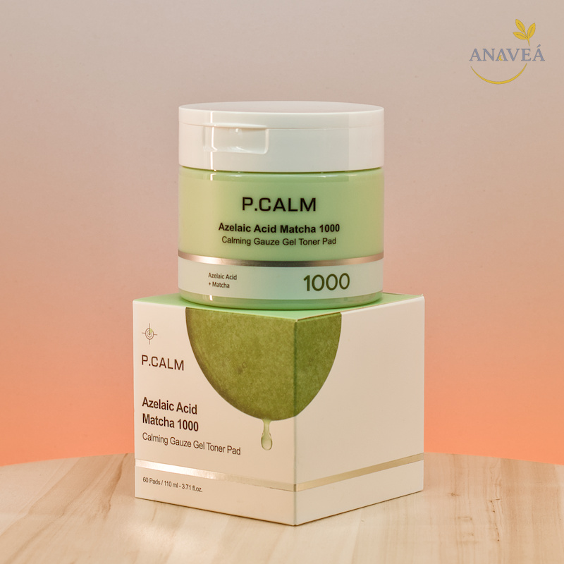 P.CALM Azelaic Acid Matcha 1000 Toner Pads